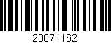 Código de barras (EAN, GTIN, SKU, ISBN): '20071162'