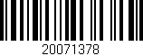 Código de barras (EAN, GTIN, SKU, ISBN): '20071378'