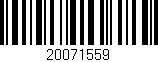 Código de barras (EAN, GTIN, SKU, ISBN): '20071559'