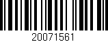 Código de barras (EAN, GTIN, SKU, ISBN): '20071561'