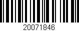 Código de barras (EAN, GTIN, SKU, ISBN): '20071846'