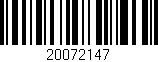 Código de barras (EAN, GTIN, SKU, ISBN): '20072147'