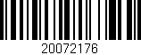Código de barras (EAN, GTIN, SKU, ISBN): '20072176'
