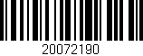 Código de barras (EAN, GTIN, SKU, ISBN): '20072190'