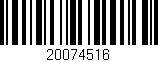 Código de barras (EAN, GTIN, SKU, ISBN): '20074516'
