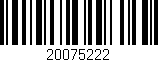 Código de barras (EAN, GTIN, SKU, ISBN): '20075222'