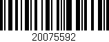 Código de barras (EAN, GTIN, SKU, ISBN): '20075592'