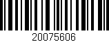 Código de barras (EAN, GTIN, SKU, ISBN): '20075606'