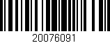 Código de barras (EAN, GTIN, SKU, ISBN): '20076091'