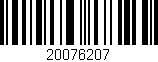 Código de barras (EAN, GTIN, SKU, ISBN): '20076207'