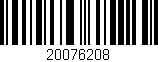 Código de barras (EAN, GTIN, SKU, ISBN): '20076208'