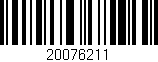 Código de barras (EAN, GTIN, SKU, ISBN): '20076211'