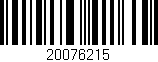 Código de barras (EAN, GTIN, SKU, ISBN): '20076215'