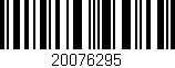 Código de barras (EAN, GTIN, SKU, ISBN): '20076295'