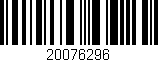 Código de barras (EAN, GTIN, SKU, ISBN): '20076296'