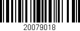 Código de barras (EAN, GTIN, SKU, ISBN): '20079018'