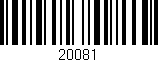 Código de barras (EAN, GTIN, SKU, ISBN): '20081'