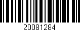 Código de barras (EAN, GTIN, SKU, ISBN): '20081284'