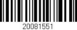 Código de barras (EAN, GTIN, SKU, ISBN): '20081551'
