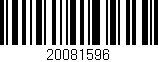 Código de barras (EAN, GTIN, SKU, ISBN): '20081596'