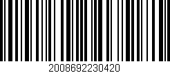 Código de barras (EAN, GTIN, SKU, ISBN): '2008692230420'
