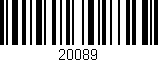 Código de barras (EAN, GTIN, SKU, ISBN): '20089'