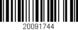 Código de barras (EAN, GTIN, SKU, ISBN): '20091744'