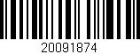 Código de barras (EAN, GTIN, SKU, ISBN): '20091874'