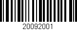 Código de barras (EAN, GTIN, SKU, ISBN): '20092001'