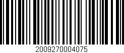 Código de barras (EAN, GTIN, SKU, ISBN): '2009270004075'
