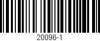 Código de barras (EAN, GTIN, SKU, ISBN): '20096-1'