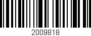 Código de barras (EAN, GTIN, SKU, ISBN): '2009818'