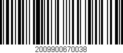 Código de barras (EAN, GTIN, SKU, ISBN): '2009900670038'