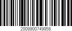 Código de barras (EAN, GTIN, SKU, ISBN): '2009900749956'