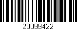 Código de barras (EAN, GTIN, SKU, ISBN): '20099422'