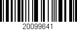 Código de barras (EAN, GTIN, SKU, ISBN): '20099641'