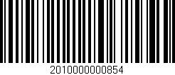 Código de barras (EAN, GTIN, SKU, ISBN): '2010000000854'