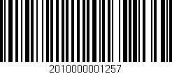 Código de barras (EAN, GTIN, SKU, ISBN): '2010000001257'