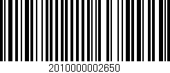 Código de barras (EAN, GTIN, SKU, ISBN): '2010000002650'