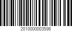Código de barras (EAN, GTIN, SKU, ISBN): '2010000003596'