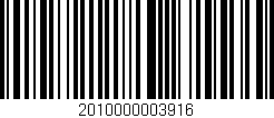 Código de barras (EAN, GTIN, SKU, ISBN): '2010000003916'