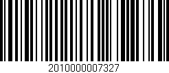 Código de barras (EAN, GTIN, SKU, ISBN): '2010000007327'