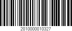 Código de barras (EAN, GTIN, SKU, ISBN): '2010000010327'