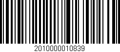 Código de barras (EAN, GTIN, SKU, ISBN): '2010000010839'