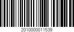 Código de barras (EAN, GTIN, SKU, ISBN): '2010000011539'