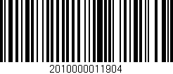 Código de barras (EAN, GTIN, SKU, ISBN): '2010000011904'