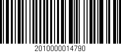 Código de barras (EAN, GTIN, SKU, ISBN): '2010000014790'