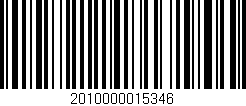 Código de barras (EAN, GTIN, SKU, ISBN): '2010000015346'
