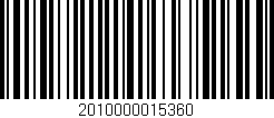 Código de barras (EAN, GTIN, SKU, ISBN): '2010000015360'