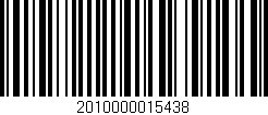 Código de barras (EAN, GTIN, SKU, ISBN): '2010000015438'